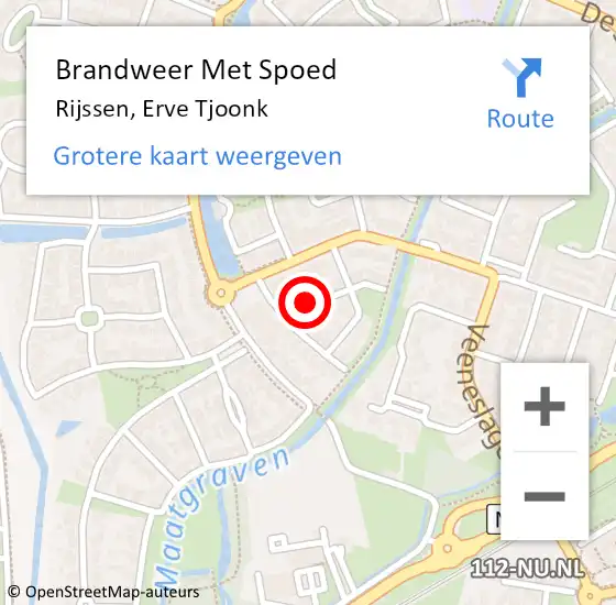 Locatie op kaart van de 112 melding: Brandweer Met Spoed Naar Rijssen, Erve Tjoonk op 29 januari 2024 21:20