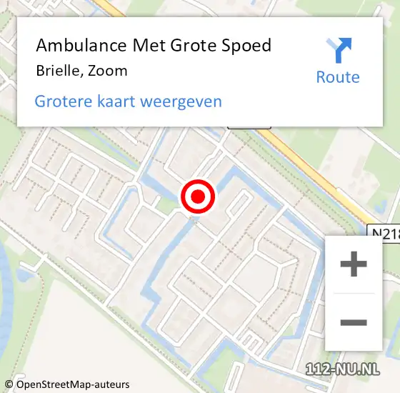 Locatie op kaart van de 112 melding: Ambulance Met Grote Spoed Naar Brielle, Zoom op 30 januari 2024 04:53