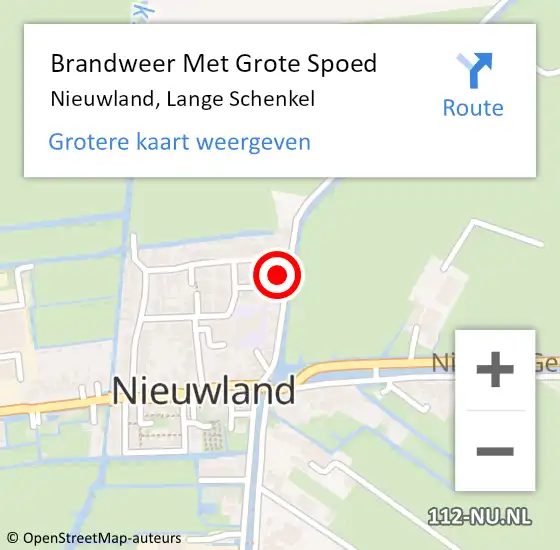 Locatie op kaart van de 112 melding: Brandweer Met Grote Spoed Naar Nieuwland, Lange Schenkel op 30 januari 2024 11:23