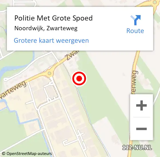 Locatie op kaart van de 112 melding: Politie Met Grote Spoed Naar Noordwijk, Zwarteweg op 30 januari 2024 13:10