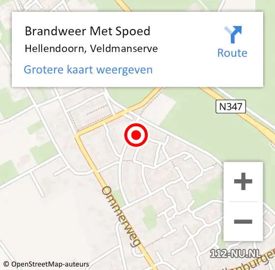 Locatie op kaart van de 112 melding: Brandweer Met Spoed Naar Hellendoorn, Veldmanserve op 30 januari 2024 18:42