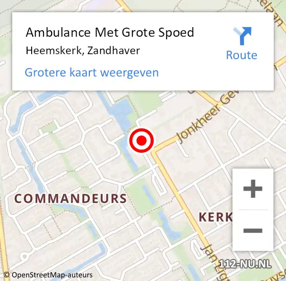 Locatie op kaart van de 112 melding: Ambulance Met Grote Spoed Naar Heemskerk, Zandhaver op 31 januari 2024 05:59