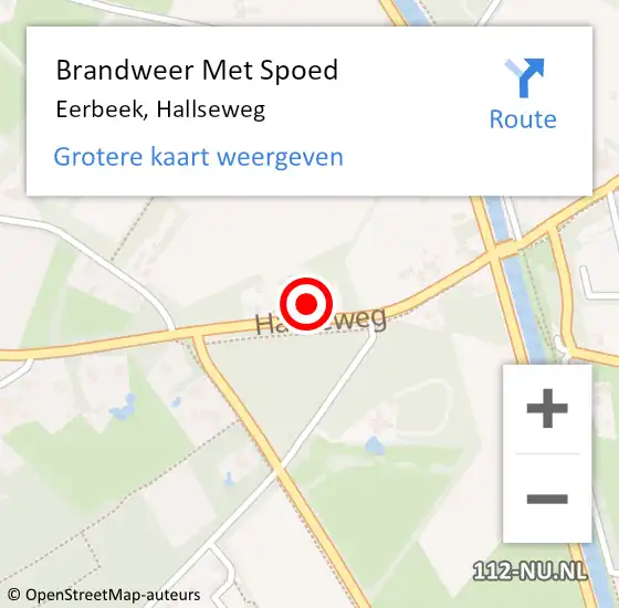 Locatie op kaart van de 112 melding: Brandweer Met Spoed Naar Eerbeek, Hallseweg op 31 januari 2024 06:39