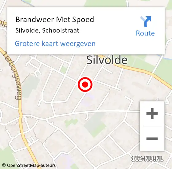 Locatie op kaart van de 112 melding: Brandweer Met Spoed Naar Silvolde, Schoolstraat op 24 september 2014 08:19