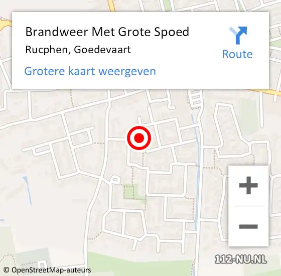 Locatie op kaart van de 112 melding: Brandweer Met Grote Spoed Naar Rucphen, Goedevaart op 31 januari 2024 12:06