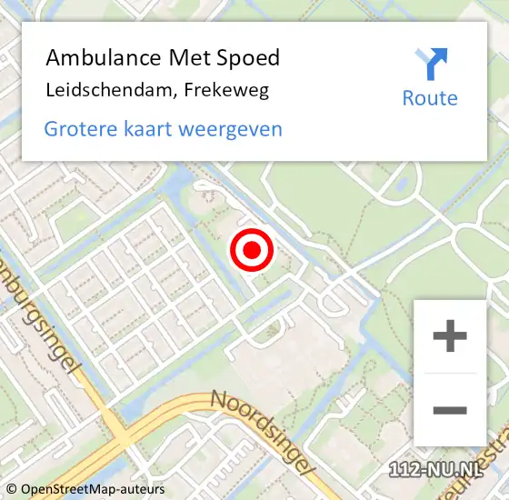 Locatie op kaart van de 112 melding: Ambulance Met Spoed Naar Leidschendam, Frekeweg op 31 januari 2024 14:03