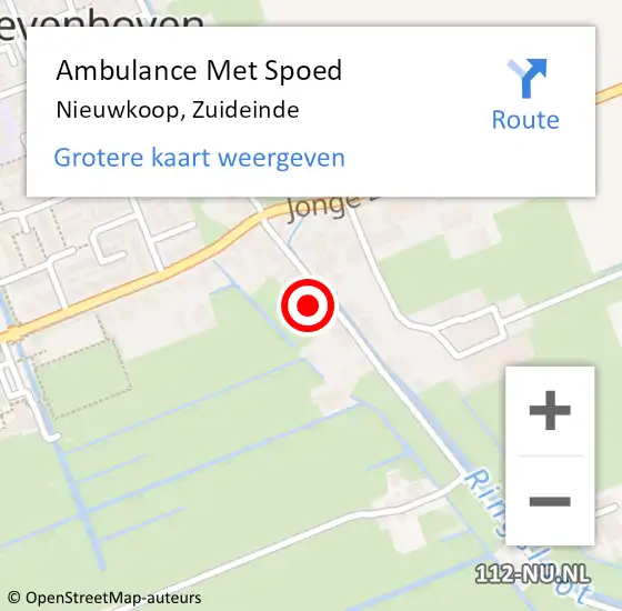 Locatie op kaart van de 112 melding: Ambulance Met Spoed Naar Nieuwkoop, Zuideinde op 31 januari 2024 14:13