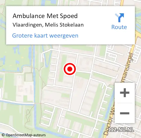 Locatie op kaart van de 112 melding: Ambulance Met Spoed Naar Vlaardingen, Melis Stokelaan op 31 januari 2024 17:34