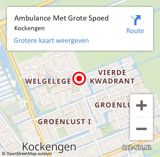 Locatie op kaart van de 112 melding: Ambulance Met Grote Spoed Naar Kockengen op 31 januari 2024 17:39