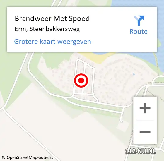 Locatie op kaart van de 112 melding: Brandweer Met Spoed Naar Erm, Steenbakkersweg op 31 januari 2024 18:37
