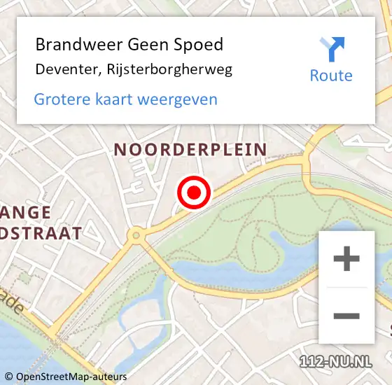 Locatie op kaart van de 112 melding: Brandweer Geen Spoed Naar Deventer, Rijsterborgherweg op 31 januari 2024 20:15