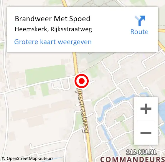 Locatie op kaart van de 112 melding: Brandweer Met Spoed Naar Heemskerk, Rijksstraatweg op 31 januari 2024 21:09