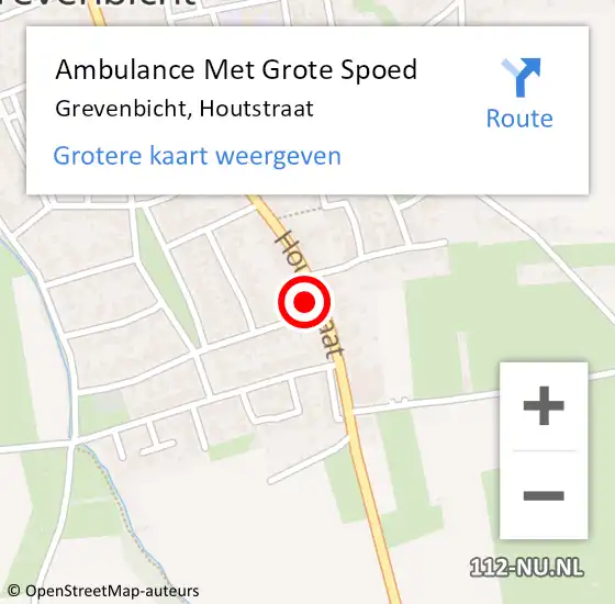 Locatie op kaart van de 112 melding: Ambulance Met Grote Spoed Naar Grevenbicht, Houtstraat op 24 september 2014 09:40