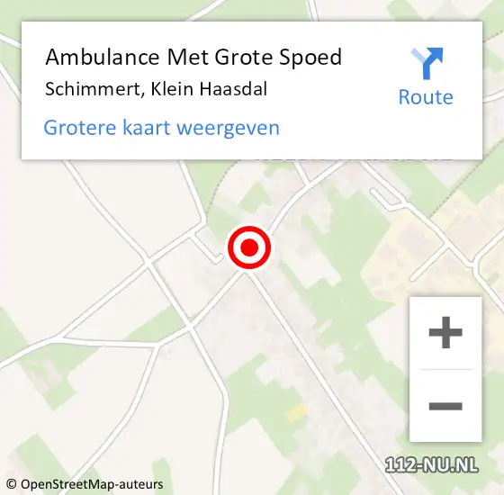 Locatie op kaart van de 112 melding: Ambulance Met Grote Spoed Naar Schimmert, Klein Haasdal op 15 oktober 2013 14:06