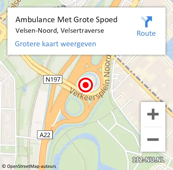 Locatie op kaart van de 112 melding: Ambulance Met Grote Spoed Naar Velsen-Noord, Velsertraverse op 1 februari 2024 09:18