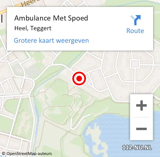Locatie op kaart van de 112 melding: Ambulance Met Spoed Naar Heel, Teggert op 1 februari 2024 17:29
