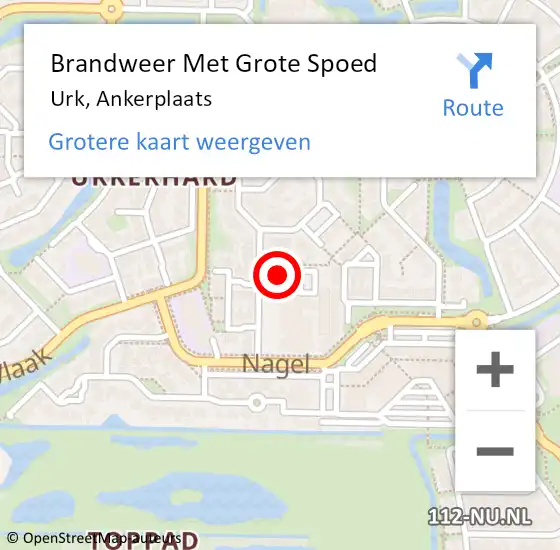 Locatie op kaart van de 112 melding: Brandweer Met Grote Spoed Naar Urk, Ankerplaats op 1 februari 2024 22:15