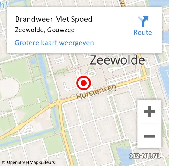 Locatie op kaart van de 112 melding: Brandweer Met Spoed Naar Zeewolde, Gouwzee op 2 februari 2024 02:40