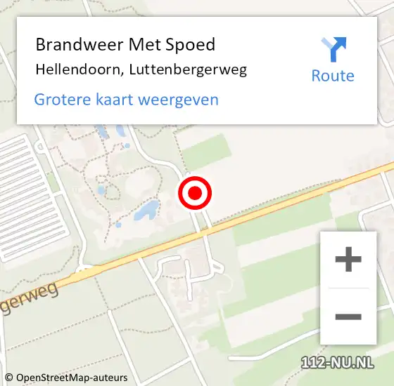 Locatie op kaart van de 112 melding: Brandweer Met Spoed Naar Hellendoorn, Luttenbergerweg op 2 februari 2024 07:50