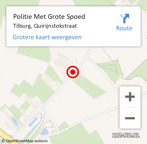 Locatie op kaart van de 112 melding: Politie Met Grote Spoed Naar Tilburg, Quirijnstokstraat op 2 februari 2024 08:14