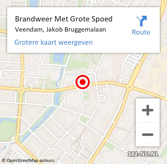 Locatie op kaart van de 112 melding: Brandweer Met Grote Spoed Naar Veendam, Jakob Bruggemalaan op 2 februari 2024 09:06