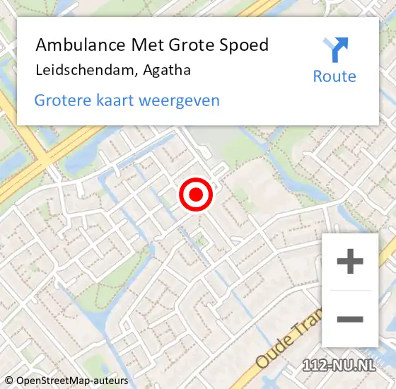 Locatie op kaart van de 112 melding: Ambulance Met Grote Spoed Naar Leidschendam, Agatha op 2 februari 2024 15:43