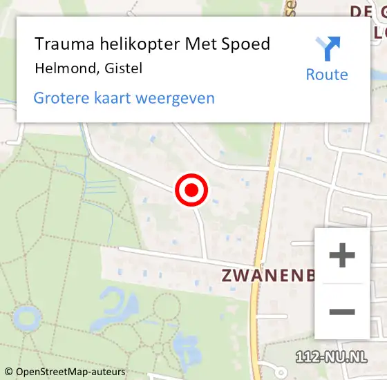 Locatie op kaart van de 112 melding: Trauma helikopter Met Spoed Naar Helmond, Gistel op 2 februari 2024 16:56