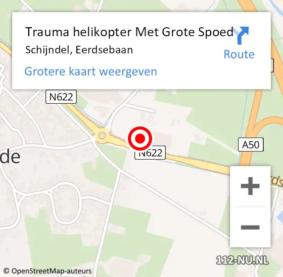 Locatie op kaart van de 112 melding: Trauma helikopter Met Grote Spoed Naar Schijndel, Eerdsebaan op 2 februari 2024 20:16