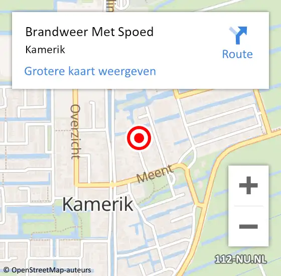 Locatie op kaart van de 112 melding: Brandweer Met Spoed Naar Kamerik op 2 februari 2024 20:40