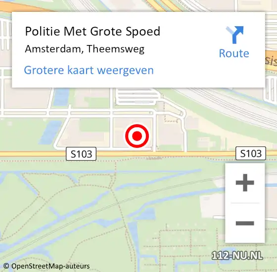 Locatie op kaart van de 112 melding: Politie Met Grote Spoed Naar Amsterdam, Theemsweg op 2 februari 2024 23:21