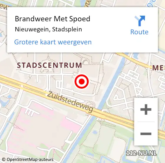 Locatie op kaart van de 112 melding: Brandweer Met Spoed Naar Nieuwegein, Stadsplein op 2 februari 2024 23:29