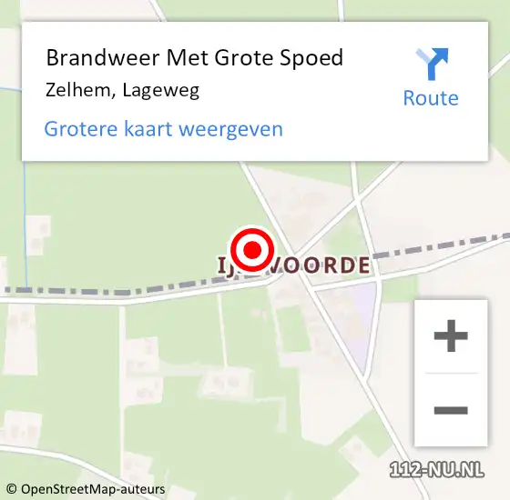 Locatie op kaart van de 112 melding: Brandweer Met Grote Spoed Naar Zelhem, Lageweg op 3 februari 2024 01:25