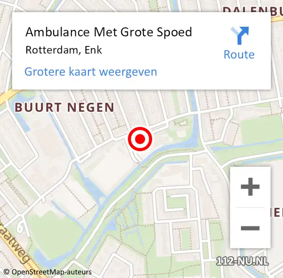 Locatie op kaart van de 112 melding: Ambulance Met Grote Spoed Naar Rotterdam, Enk op 3 februari 2024 04:18