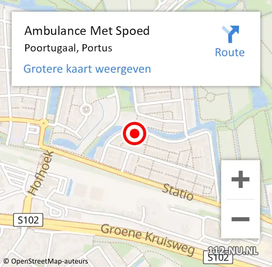 Locatie op kaart van de 112 melding: Ambulance Met Spoed Naar Poortugaal, Portus op 3 februari 2024 05:20