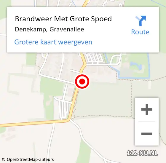 Locatie op kaart van de 112 melding: Brandweer Met Grote Spoed Naar Denekamp, Gravenallee op 3 februari 2024 10:12