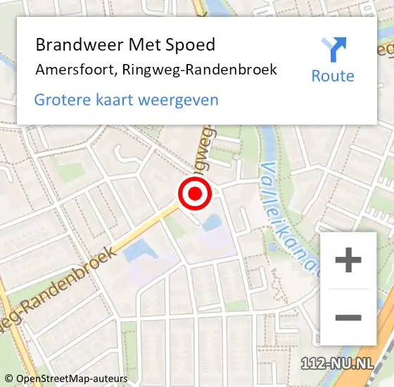 Locatie op kaart van de 112 melding: Brandweer Met Spoed Naar Amersfoort, Ringweg-Randenbroek op 3 februari 2024 18:10