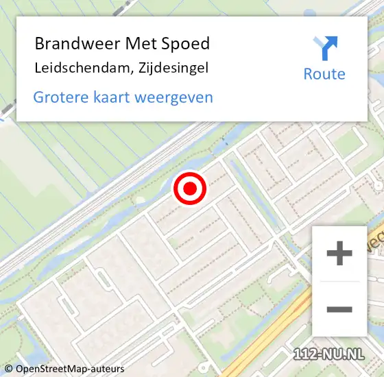 Locatie op kaart van de 112 melding: Brandweer Met Spoed Naar Leidschendam, Zijdesingel op 3 februari 2024 19:38