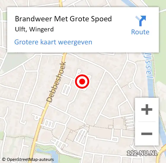 Locatie op kaart van de 112 melding: Brandweer Met Grote Spoed Naar Ulft, Wingerd op 3 februari 2024 20:14