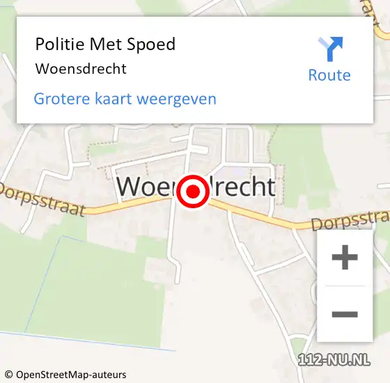 Locatie op kaart van de 112 melding: Politie Met Spoed Naar Woensdrecht op 4 februari 2024 13:33