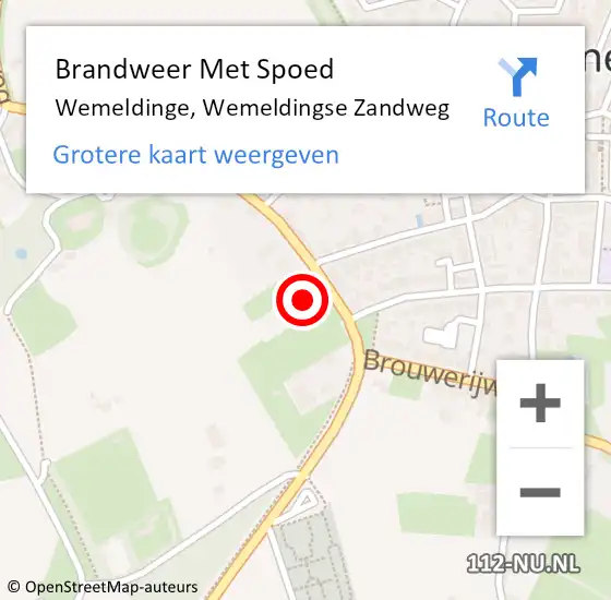 Locatie op kaart van de 112 melding: Brandweer Met Spoed Naar Wemeldinge, Wemeldingse Zandweg op 4 februari 2024 19:15