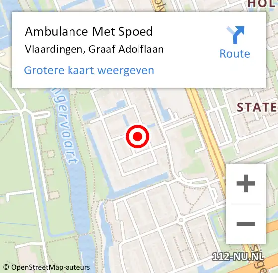 Locatie op kaart van de 112 melding: Ambulance Met Spoed Naar Vlaardingen, Graaf Adolflaan op 4 februari 2024 22:59