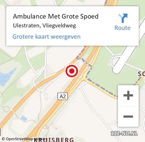 Locatie op kaart van de 112 melding: Ambulance Met Grote Spoed Naar Ulestraten, Vliegveldweg op 24 september 2014 17:39