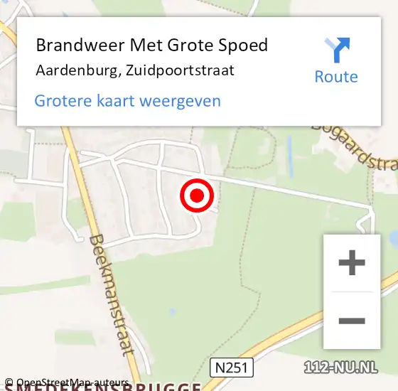 Locatie op kaart van de 112 melding: Brandweer Met Grote Spoed Naar Aardenburg, Zuidpoortstraat op 5 februari 2024 10:19