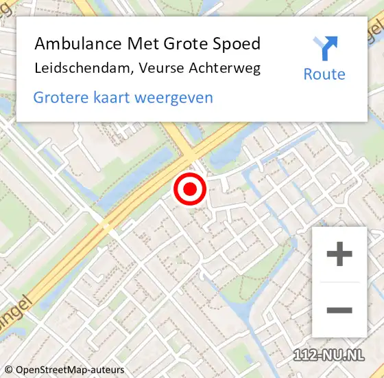 Locatie op kaart van de 112 melding: Ambulance Met Grote Spoed Naar Leidschendam, Veurse Achterweg op 5 februari 2024 11:18