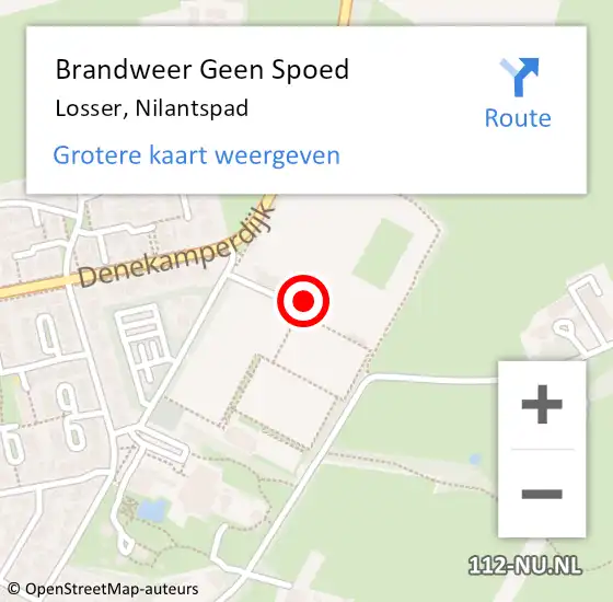 Locatie op kaart van de 112 melding: Brandweer Geen Spoed Naar Losser, Nilantspad op 5 februari 2024 23:07