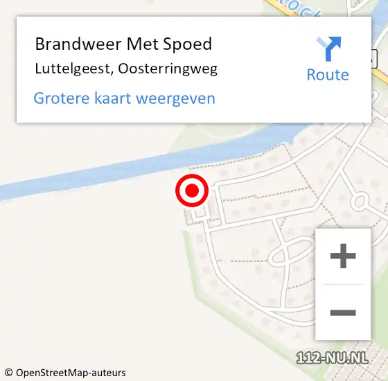 Locatie op kaart van de 112 melding: Brandweer Met Spoed Naar Luttelgeest, Oosterringweg op 24 september 2014 22:33