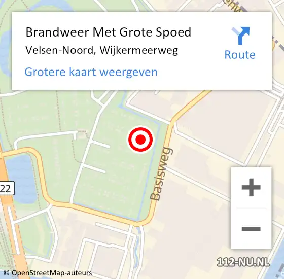 Locatie op kaart van de 112 melding: Brandweer Met Grote Spoed Naar Velsen-Noord, Wijkermeerweg op 6 februari 2024 19:22