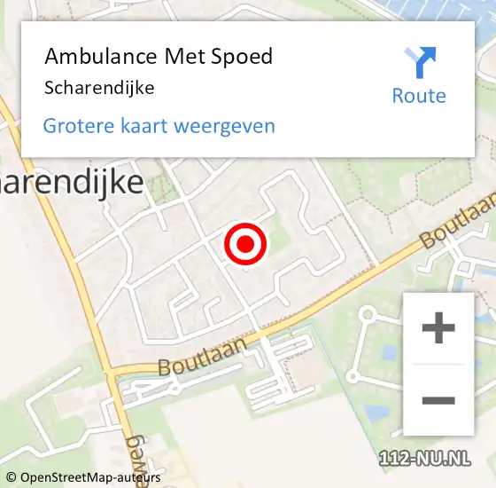 Locatie op kaart van de 112 melding: Ambulance Met Spoed Naar Scharendijke op 6 februari 2024 20:04