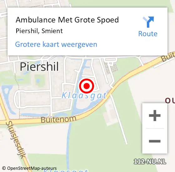 Locatie op kaart van de 112 melding: Ambulance Met Grote Spoed Naar Piershil, Smient op 7 februari 2024 06:08