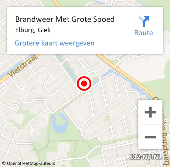 Locatie op kaart van de 112 melding: Brandweer Met Grote Spoed Naar Elburg, Giek op 7 februari 2024 13:49